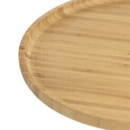 Prato raso natural em bambu 26,5cm