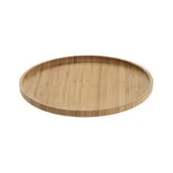 Prato raso natural em bambu 19,5cm