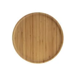 Prato raso natural em bambu 19,5cm