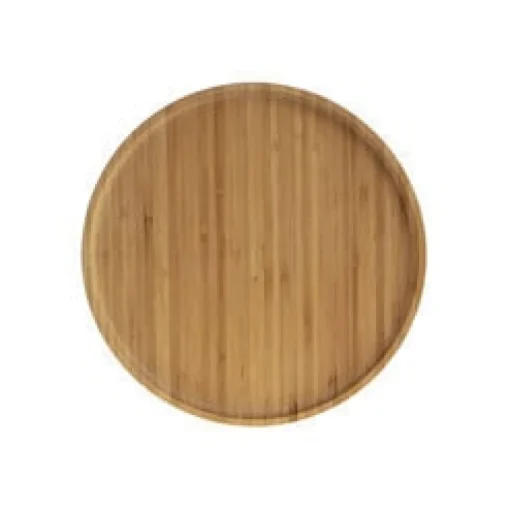 Prato raso natural em bambu 19,5cm