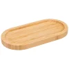 Prato raso oval em bambu 10x20cm