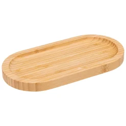Prato raso oval em bambu 10x20cm