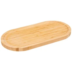 Prato raso oval em bambu 15x30cm
