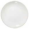 Prato raso PETIT SALON branco com beira dourada 27cm