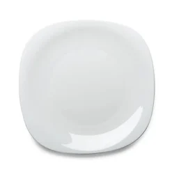 Prato raso quadrado PARMA branco 27cm