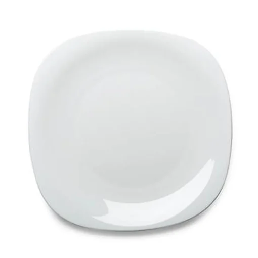 Prato raso quadrado PARMA branco 27cm