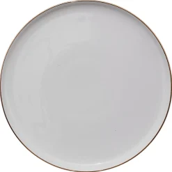 Prato raso SUBLIMA cinza claro em porcelana 27cm