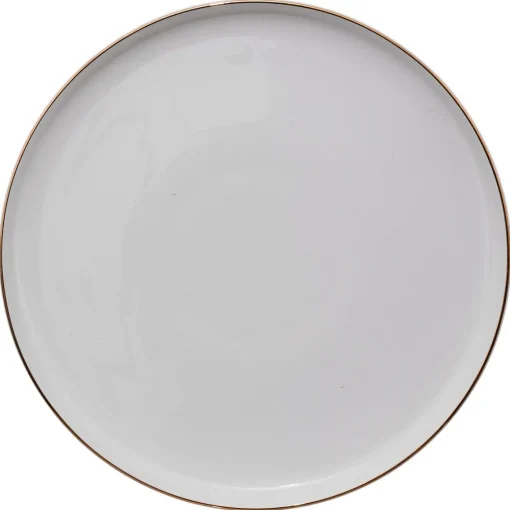 Prato raso SUBLIMA cinza claro em porcelana 27cm