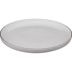 Prato raso SUBLIMA cinza claro em porcelana 27cm