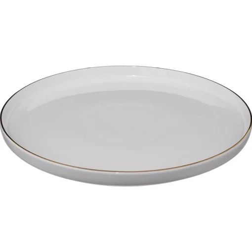 Prato raso SUBLIMA cinza claro em porcelana 27cm