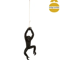 Prendedor de cortina macaco preto 40cm