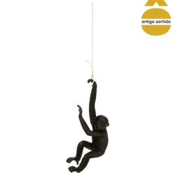 Prendedor de cortina macaco preto 40cm