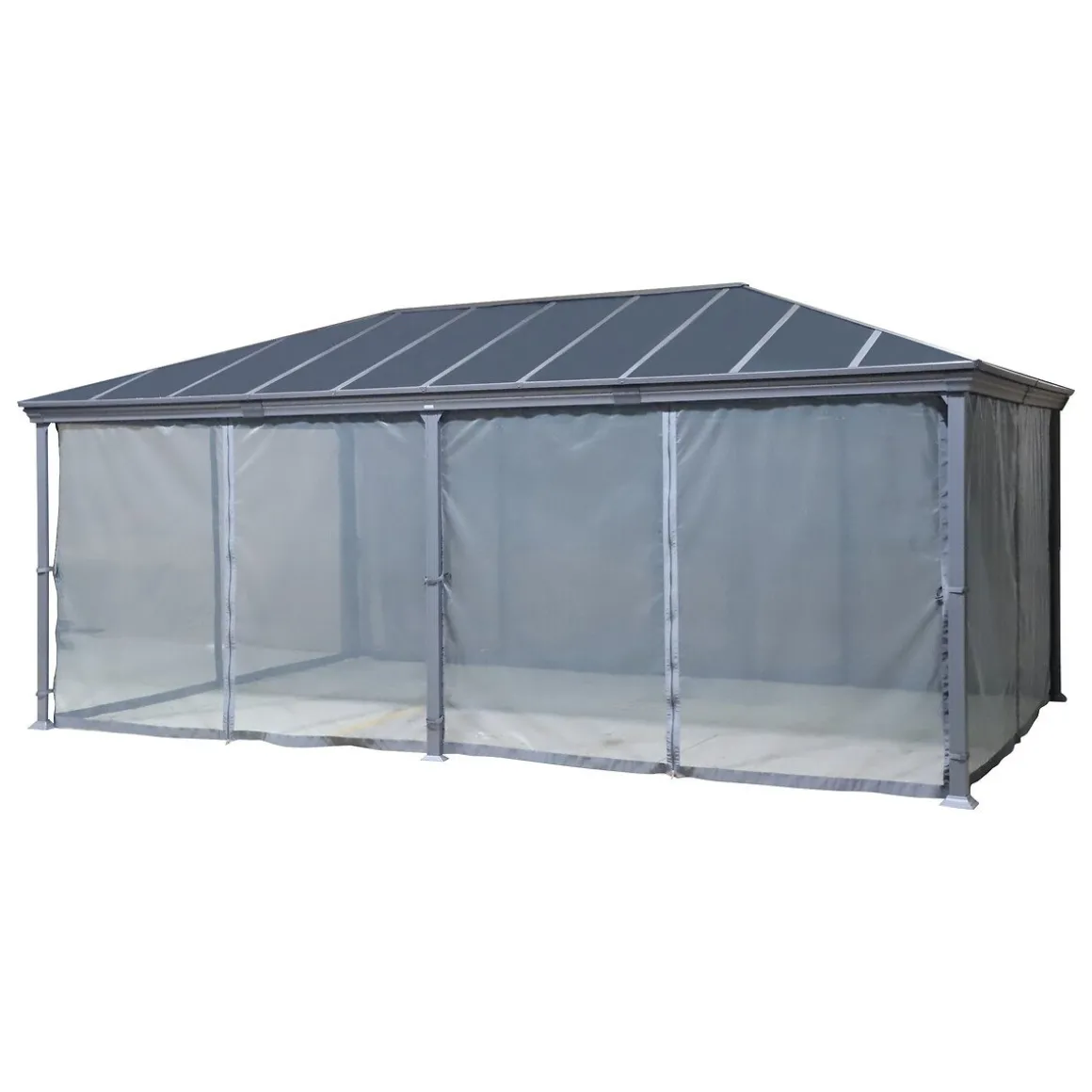 Pérgola Belize Cinza Graphite 6x3,6M