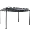 Pérgola BELIZE LATTES cinza graphite 3x3,8m