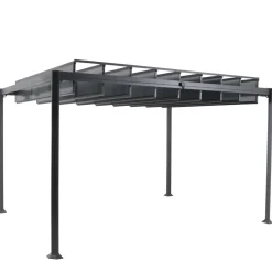 Pérgola BELIZE LATTES cinza graphite 3x3,8m