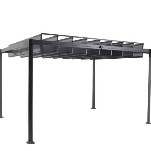Pérgola BELIZE LATTES cinza graphite 3x3,8m