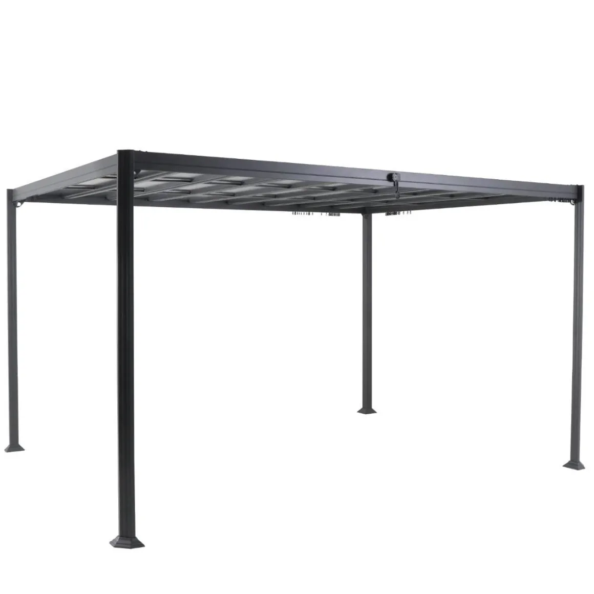 Pérgola BELIZE LATTES cinza graphite 3x3,8m