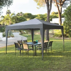 Pérgola easyup cinza ardósia 3x3m