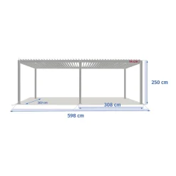 Pérgola elétrica ÉVORA 6x3,6m