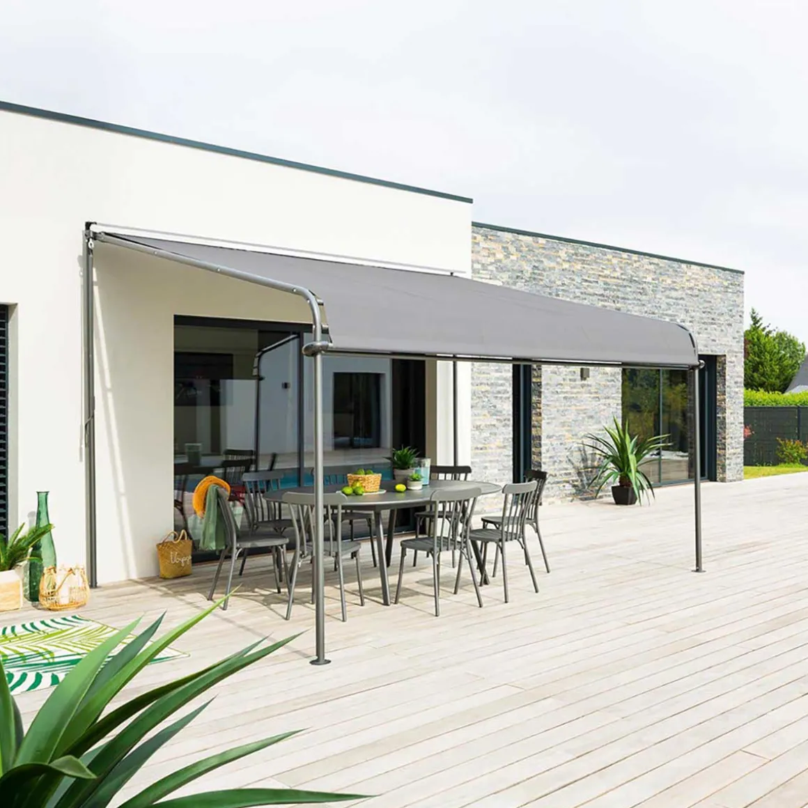 Pérgola madere cinza ardósia