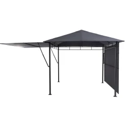 Pérgola OMELYA ardósia com cortinas 3x3m