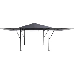 Pérgola OMELYA ardósia com cortinas 3x3m