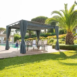 Pérgola palmeira cinza ardósia 3x4m