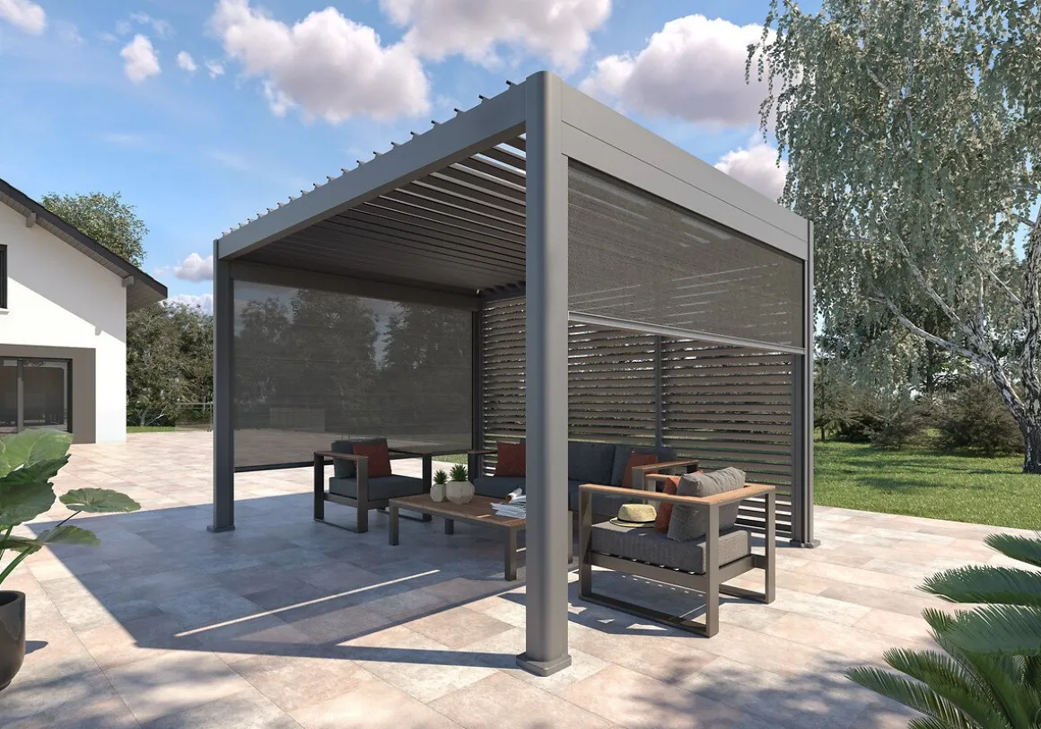 Pérgola ÉVORA cinza graphite 4x3m