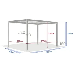 Pérgola ÉVORA cinza graphite 4x3m