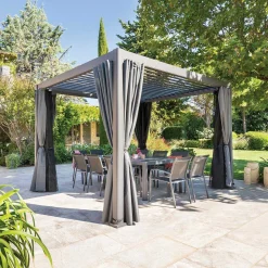 Pérgola ÉVORA cinza graphite 3,6x3,6m