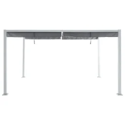 Pérgola ZALYA branco e ardósia 3x4m