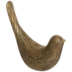 Pássaro decorativo OASIS dourado 17cm