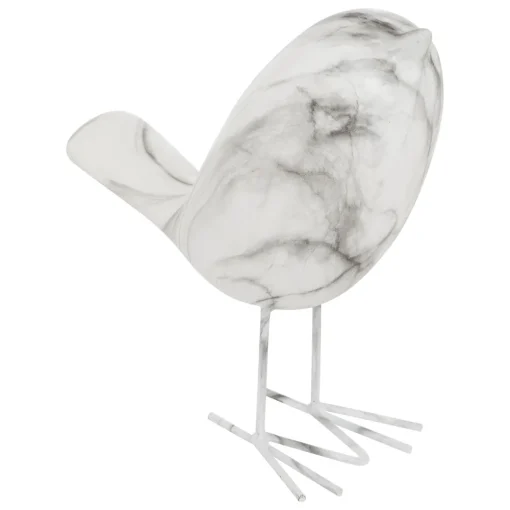 Pássaro decorativo OLEN branco 19cm