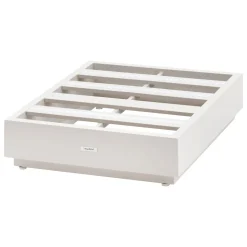 Pufe ALLURE branco em alumínio
