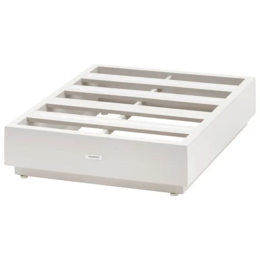 Pufe ALLURE branco em alumínio