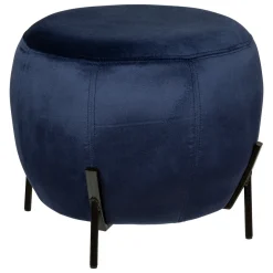 Pufe CALABAZA azul em veludo 44x35cm