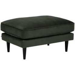 Pufe CANDICE verde escuro em veludo 45x64x91cm