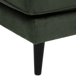 Pufe CANDICE verde escuro em veludo 45x64x91cm