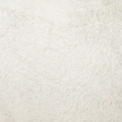 Pufe com arrumação em pelo branco EZZIO