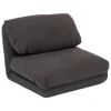 Pufe convertível em cama MARZA cinza escuro 58x78x82cm