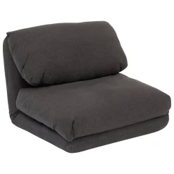 Pufe convertível em cama MARZA cinza escuro 58x78x82cm