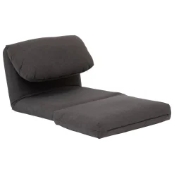 Pufe convertível em cama MARZA cinza escuro 58x78x82cm