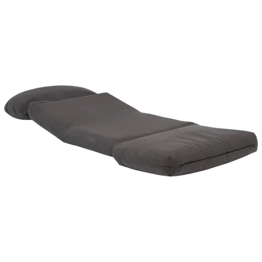 Pufe convertível em cama MARZA cinza escuro 58x78x82cm