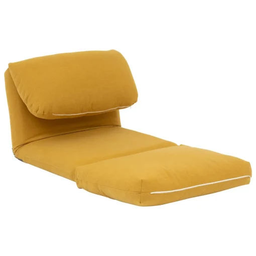 Pufe convertível em cama MARZA amarelo 58x78x82cm