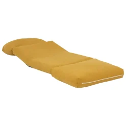 Pufe convertível em cama MARZA amarelo 58x78x82cm