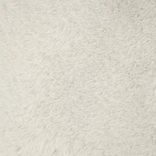 Pufe duplo com arrumação em pelo branco EZZIO