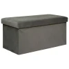 Pufe duplo LILOU cinza 38x76cm