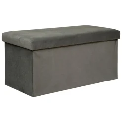 Pufe duplo LILOU cinza 38x76cm