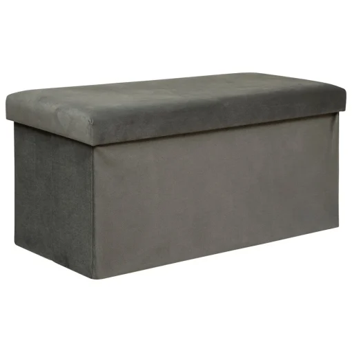 Pufe duplo LILOU cinza 38x76cm