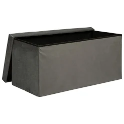 Pufe duplo LILOU cinza 38x76cm